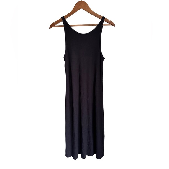 Aritzia Dresses & Skirts - Wilfred Aritzia Free Ribbed Midi Tank Dress Black | Minimalist Capsule Wardrobe